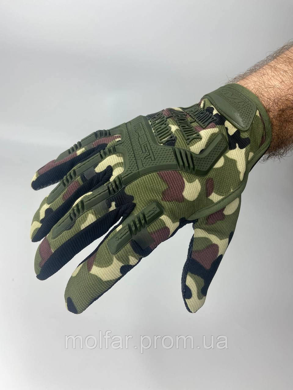Тактичні рукавички військові із закритими пальцями. Рукавички для військових мультикам