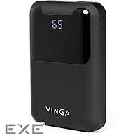 Батарея универсальная Vinga 10000 mAh Display soft touch black (BTPB0310LEDROBK)