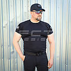 Футболка тактична Комбат з кишенею CoolPass антистатик чорна, фото 2