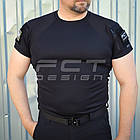 Футболка тактична Комбат з кишенею CoolPass антистатик чорна, фото 6