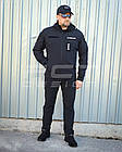 Куртка Хантер Баланс стрейч на сітці чорна для поліції, фото 6