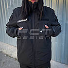 Куртка жіноча тактична зимова Хантер Софтшелл фліс Поліція чорна, фото 4