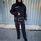 Куртка жіноча тактична зимова Хантер Софтшелл фліс Поліція чорна, фото 10