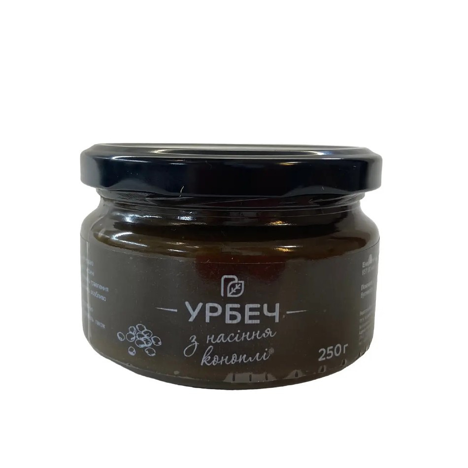 Натуральний урбеч з насіння коноплі, 250 г, Продукція як вона є
