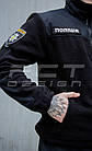 Кофта Куртка Фліс спрощена чорна для Поліції, фото 2