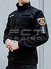 Кофта Куртка Фліс спрощена чорна для Поліції, фото 3