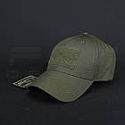 Кепка бейсболка тактична ріп стоп з липучкой хакі темний, фото 3