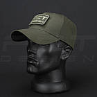 Кепка бейсболка тактична ріп стоп з липучкой хакі темний, фото 8