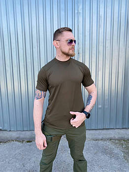 Футболка вологовідводяча Джерсі антистатик хакі