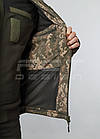 Куртка Хантер Софтшелл фліс на сітці піксель ЗСУ/ВСУ, фото 5