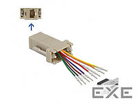 Переходник оборудования COM(DB9)-RJ45 UTP5e M/F,Assemble Kit (RS232 over TP),серый (62.09.8015-1)