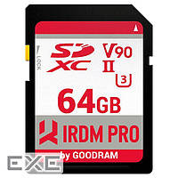 Карта памяти GOODRAM SDXC IRDM Pro 64GB UHS-II U3 V90 (IRP-S9B0-0640R11)