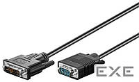 Кабель монитора-адаптер Goobay DVI-VGA HD15 M/M 2.0m,12+5pin 2xShielded D=5.5mm (75.05.0990-35)