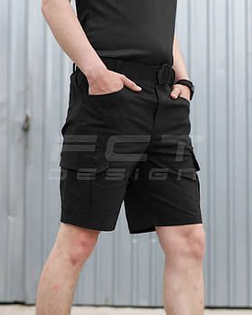 Тактична Шорти Мілітарі коттон стрейч чорні