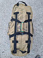Сумка транспортная баул - рюкзак военный непромокаемый Oxford 600D койот