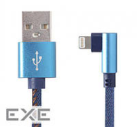 Дата кабель USB 2.0 AM to Lightning 1.0m corner Cablexpert (CC-USB2J-AMLML-1M-BL)