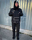 Костюм жіночий тактичний зимовий Хантер термо фліс Софтшелл Поліція чорний, фото 2