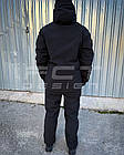 Костюм жіночий тактичний зимовий Хантер термо фліс Софтшелл Поліція чорний, фото 8