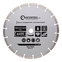 Диск відрізний сегментний алмазний, 230 мм, 16-18% INTERTOOL CT-1005