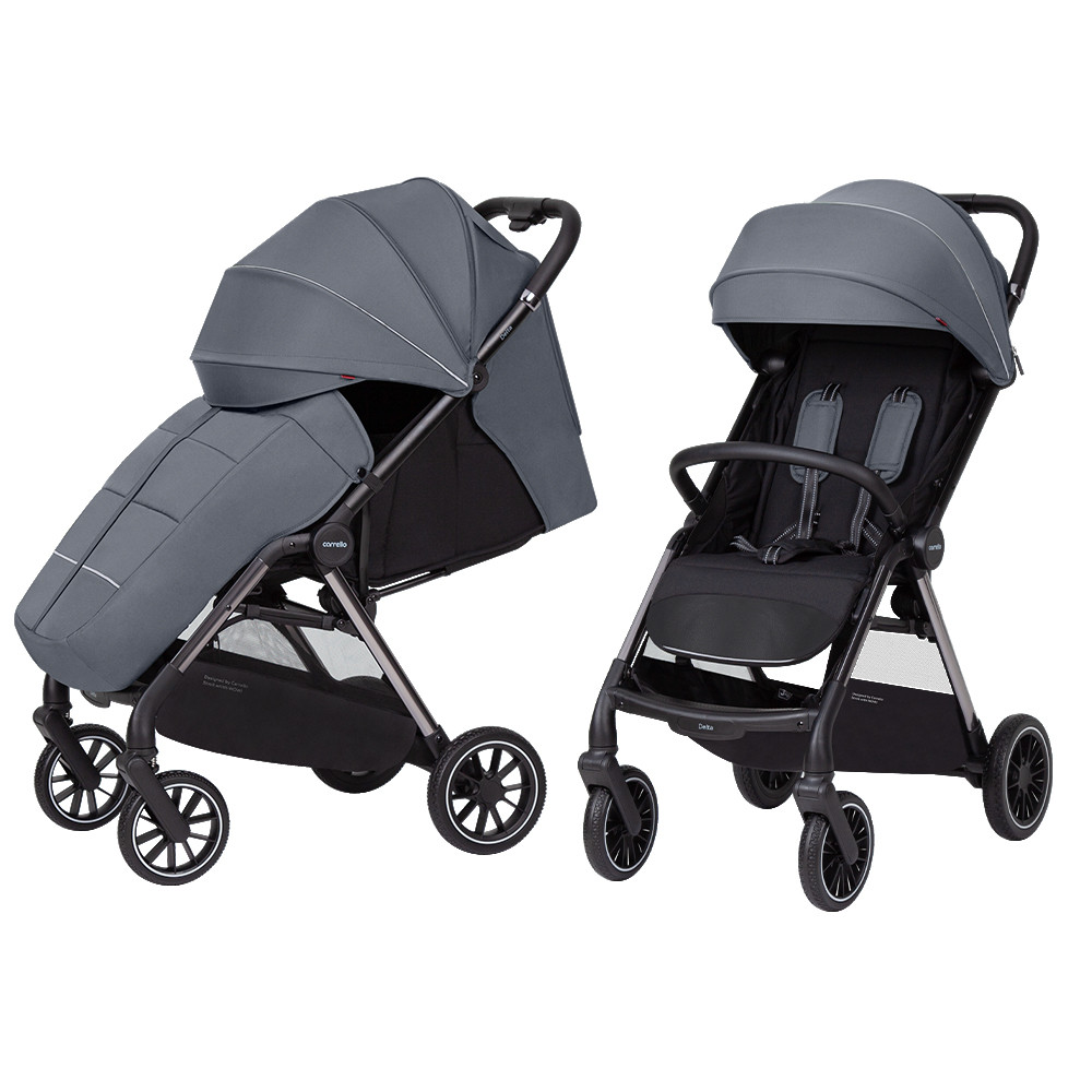 Дитяча коляска CARRELLO Delta CRL-5517 Lava Grey автоматичне складання однією рукою