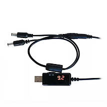 Кабель USB-DC для роутера 9V/12V з перемикачем, живлення від PowerBank, DC 5.5×2.1, фото 2