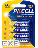 Батарейка солевая PKCELL 1.5V AA/ R6, 4 штуки в блистере цена за блистер, Q12 (9308)