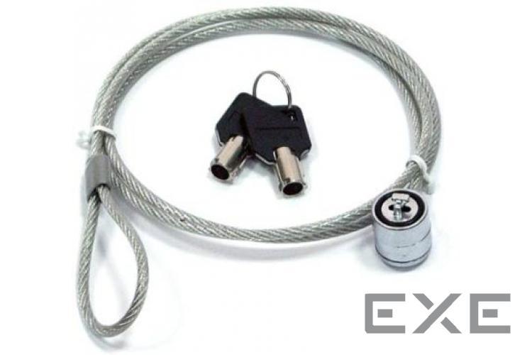 Замок безопасности для ноутбука Кенсингтона прозрачный, 1.5м, ключ (YT ...