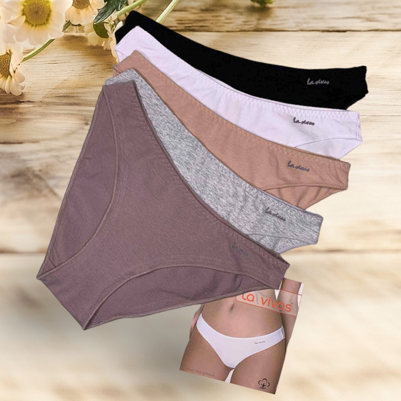 Труси жіночі La Vivas хлопкові 1 шт Розмір L XL 2XL, фото 1