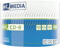 Диск MyMedia CD- R 700MB 52X Wrap Full Printable ( Без шпинделя-50шт) (69206)