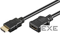 Кабель монитора-удлинитель Goobay HDMI M/F 2.0m, HS+HEC+ARC D=6.0mm 4K@30Hz (75.03.1937)