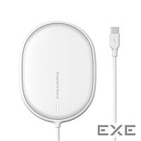 БЗП Baseus Light Magnetic Wireless Charger(suit for IP12 with Type-C cable 1.5m) White (WXQJ-02)