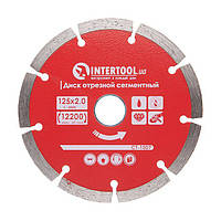 Диск відрізний сегментний алмазний, 125 мм, 22-24% INTERTOOL CT-1007