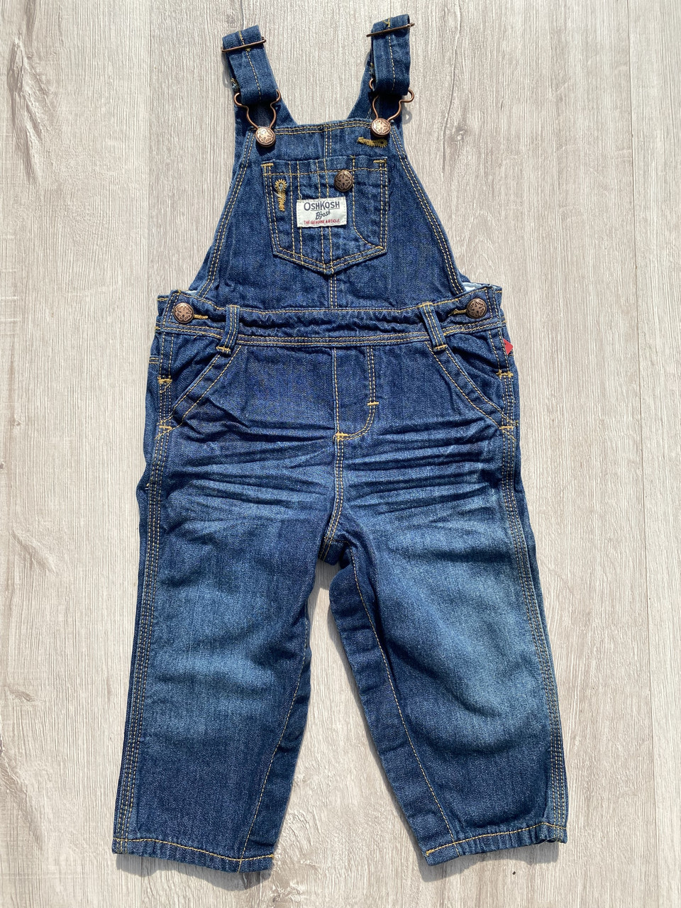 Джинсовий комбінезон для дівчинки OshKosh 434A642 74 см Синій, фото 1