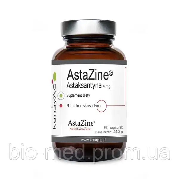 AstaZine — астаксантин, 4 мг, 60 кап., фото 1