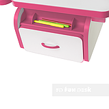 Регульована парта FunDesk Creare Pink з шухлядою, фото 7