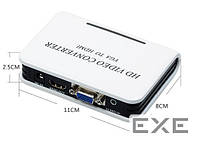 Переходник Kingda VGA 15F --> HDMI M v1.3, Jack 3.5 мм, (S0062)