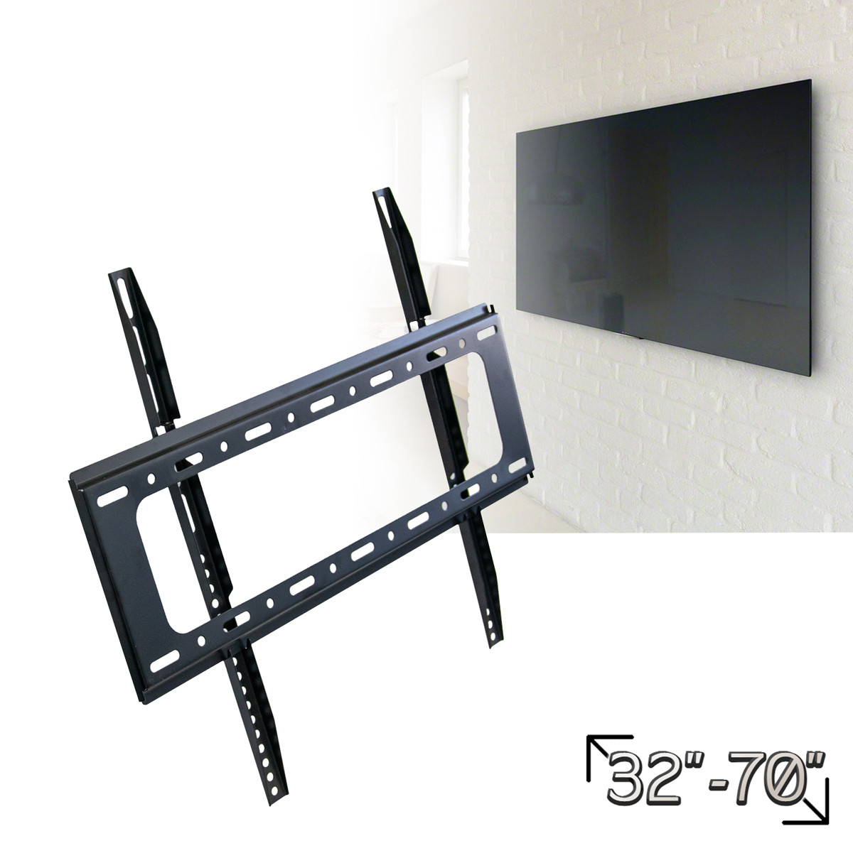 Настенное крепление для телевизора Flat Panel TV Wall Mount B70 32"-70" крепление телевизора на стену (ST) - фото 1 - id-p1933112844