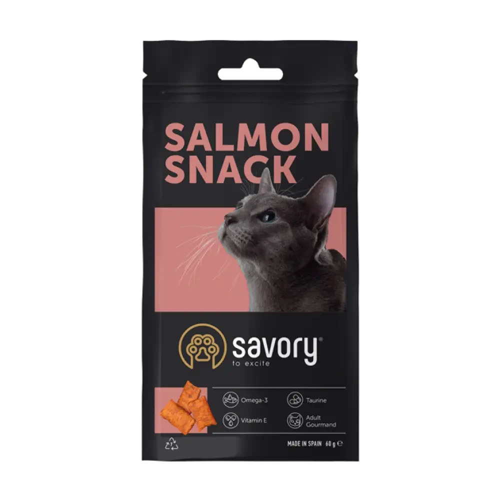 Ласощі для котів Savory Snack Salmon 60 г (подушечки з лососем), фото 1