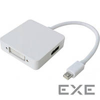 Адаптер FHD 1080p Mini DisplayPort - DVI/DisplayPort/HDMI 0.2м White (S0416)