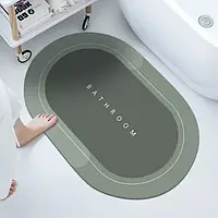 Килимок для ванної кімнати вологопоглинаючий Memos 40х60 см Зеленый