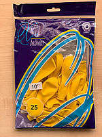 Шарики Balloons 10' (26 см), пастель желтые, 25шт/уп 1025-806