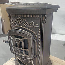 Опалювальна чавунна піч на дровах для дому Nordflam Verdo Patyna з варильною поверхнею, фото 3
