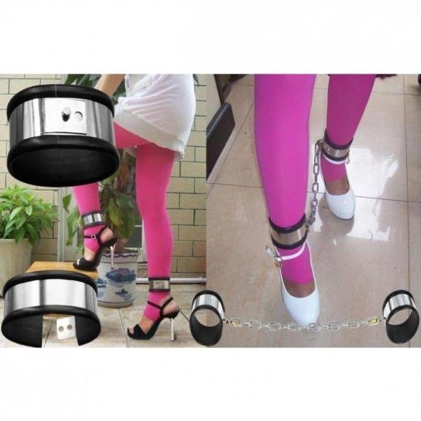 Чоловічі кайдани БДСМ із нержавіючої сталі з силіконовою підкладкою сріблястого кольору Bdsm4u Кайф, фото 1