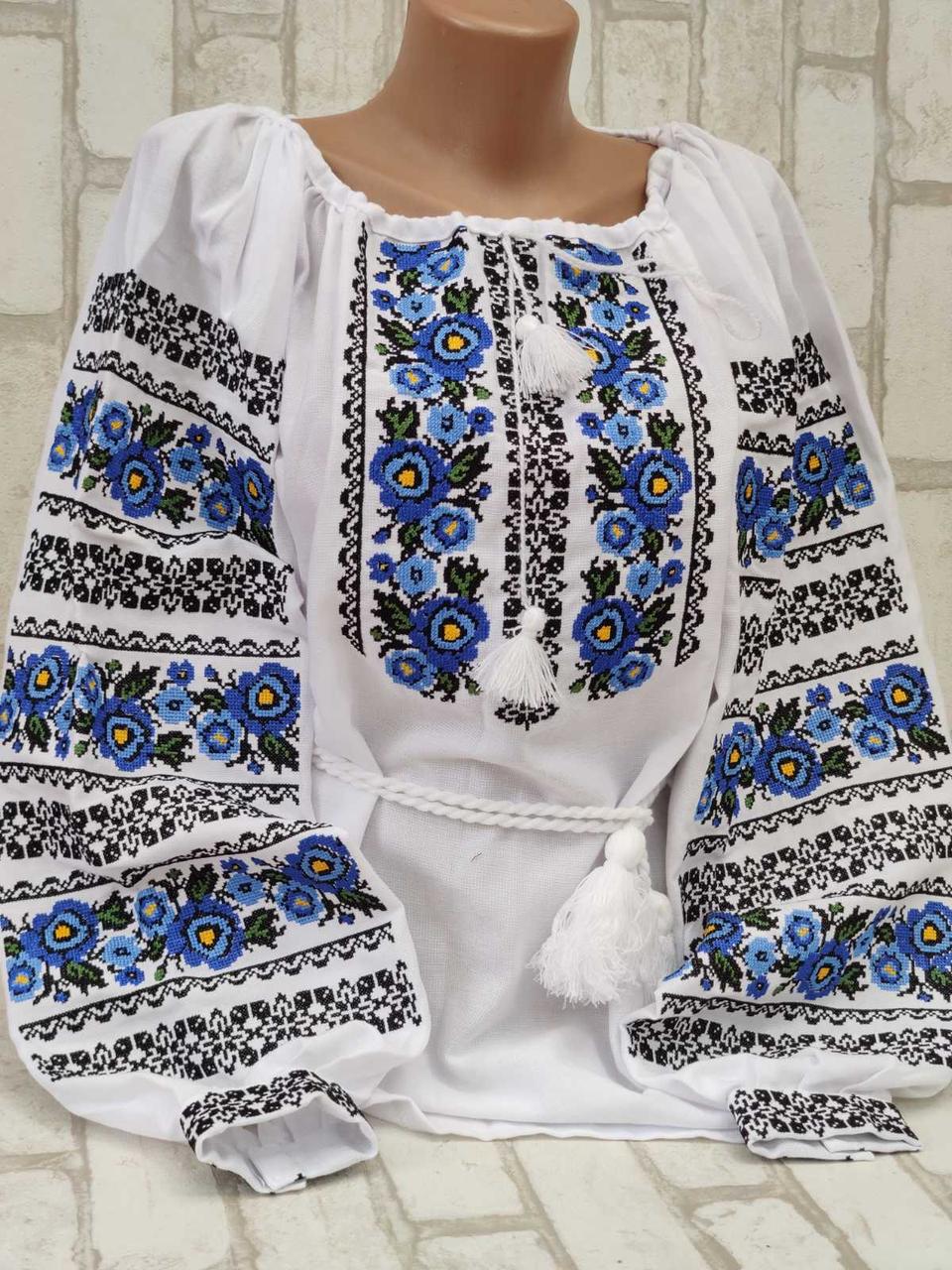 Вишиванка жіноча на домотканому полотні "Соломія"  40-58 р-ри, фото 1