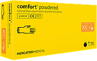 Рукавички діагностичні латексні кремові припудрені Comfort Powdered 100шт (50 пар)