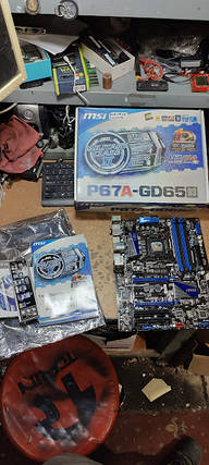 Мат. плата MSI P67A-GD65 (B3) LGA1155 P67 2xPCI-E+GbLAN+1394 SATA RAID ATX 4DDR3 No 23010506, фото 1