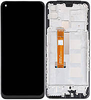Дисплей модуль тачскрин Realme 7 5G черный в рамке оригинал p/n: DI0649JN01 V05