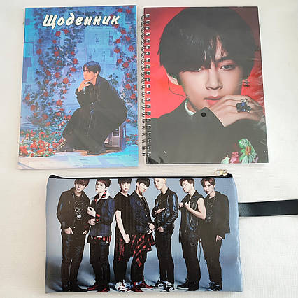 Набір BTS : щоденник, пенал, скетчбук (k-pop)
