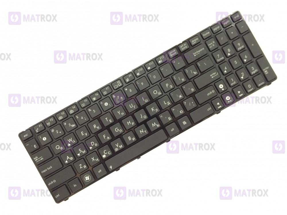 Оригинальная клавиатура для ноутбука Asus F52, F52Q, K50, K50AB, K50AD series, black, ru, подсветка - фото 1 - id-p337611986
