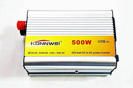 Автомобільний інвертор Konnwei 500W 12V на 220V Перетворювач напруги